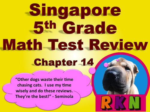 Singapore 5th Grade Chapter 14 Math Test Review (10 Pages)