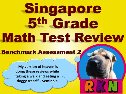 Singapore 5th Grade Benchmark Assessment 2 Math Test Review (13 pages)