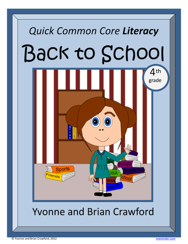 Back to School No Prep Common Core Literacy (4th grade)