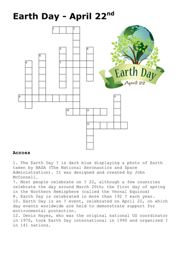Earth Day Puzzle Pack