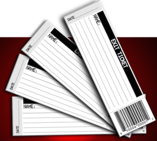 Exit Ticket or Ticket Out the Door Template