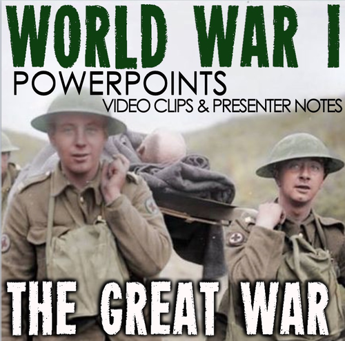 World War I PowerPoint - WWI PowerPoint with Video Clips + Presenter Notes (WW1)