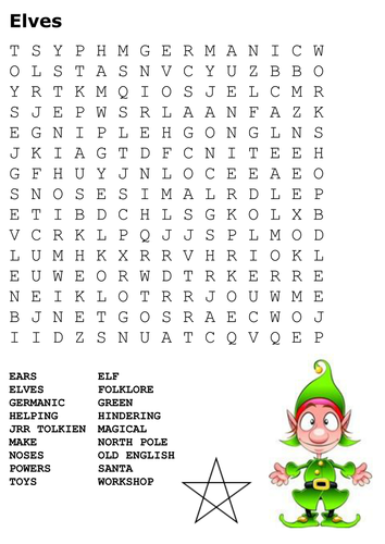 Elves Word Search