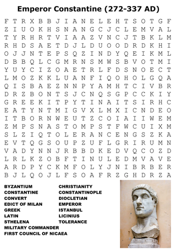 Emperor Constantine Word Search