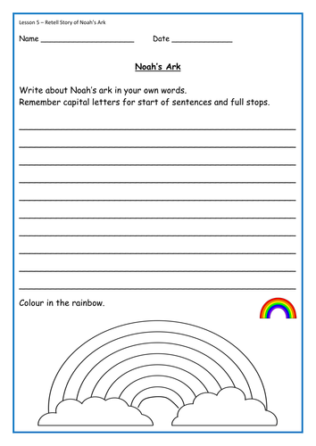 noahs arkthe flood rainbow symbol presentations 5 lesson plans and