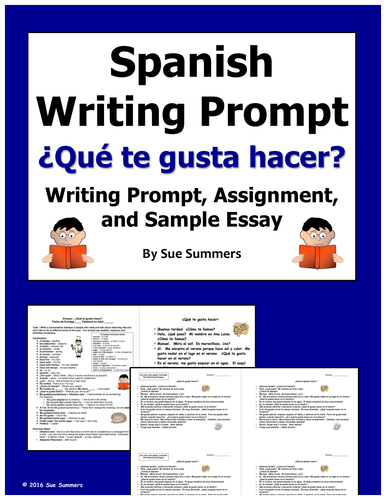 Spanish Likes and Dislikes Writing Prompt - Gustar Verbs