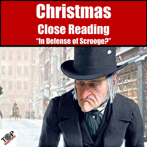 Christmas Activities Non-Fiction Close Reading "Defending Scrooge?"