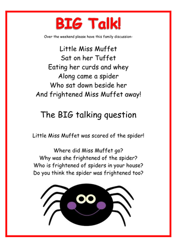 Speaking and Listening  Communication and Language Chitter Chatter homework ideas Reception EYFS