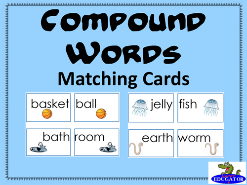 Compound Words Matching Cards