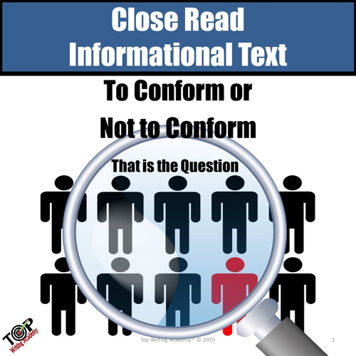 Non-Fiction Close Reading "Conformity"
