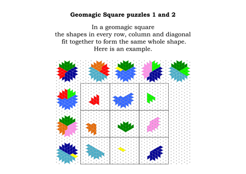 Geomagic Square puzzles (1 and 2)