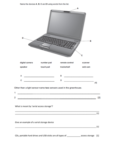 iGCSE CIE ICT End of Unit Test - Units 2 & 3