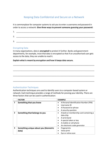 Confidentiality and Data Security Information Sheet