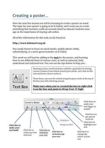 KS3 Creating a Poster/Information Sheet