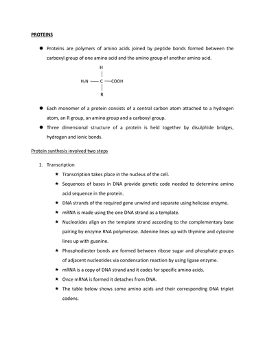 Unit 4 biology - protein synthesis and modification