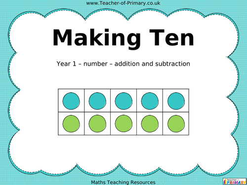 Printables Making Ten Worksheets martins teaching resources tes making ten powerpoint and worksheets