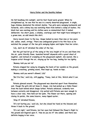 short essay about harry potter