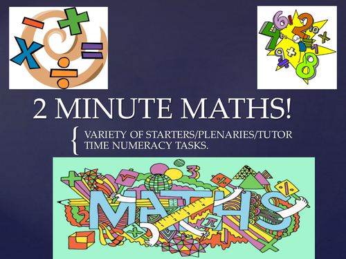 2 MINUTE MATHS! | Teaching Resources