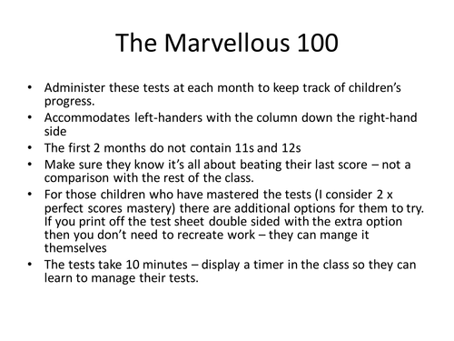 The Marvellous 100
