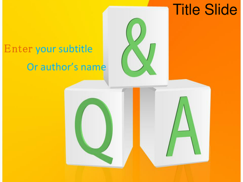 Question And Answer PPT Template