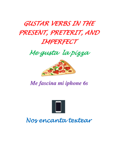 Gustar type verbs present preterit imperfect