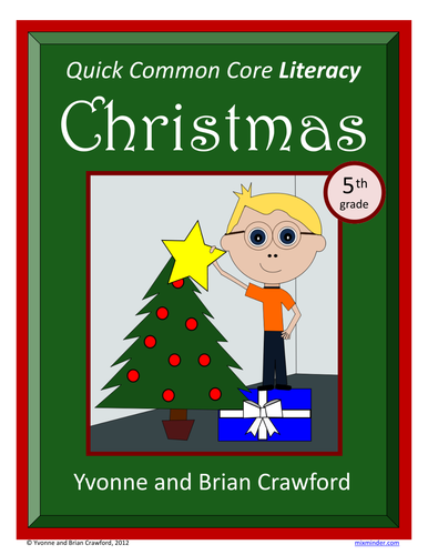 Christmas No Prep Common Core Literacy (5th grade)