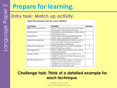 AQA GCSE English new specification Language Paper 2 ...