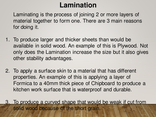 Laminating and veneering - PRODUCT DESIGN