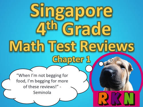 Singapore 4th Grade Chapter 1 Math Test Review (5 pages)