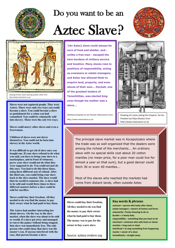 Do you want to be an Aztec slave?