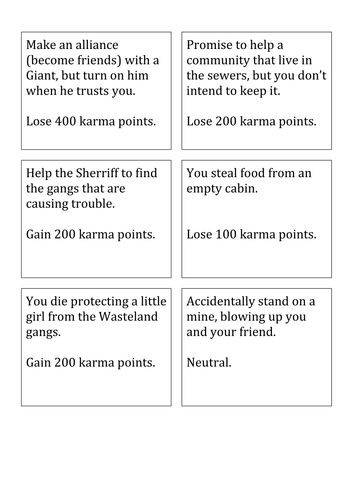 Buddhism Karma Cards: Learn through playing Fallout card game!