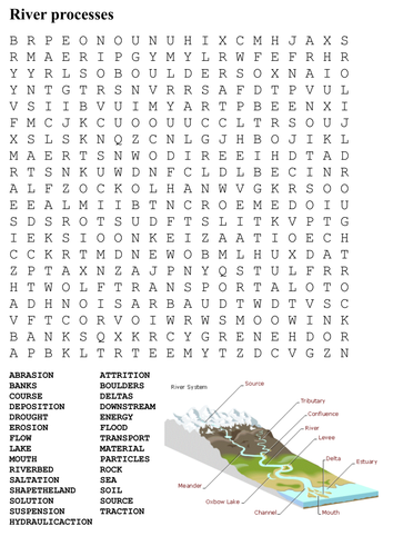 Rivers Word Search
