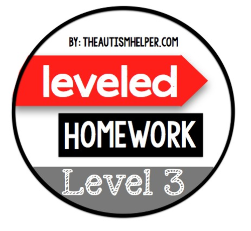 Leveled Homework {Level 3}