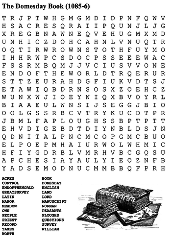 The Domesday (Doomsday) Book Word Search