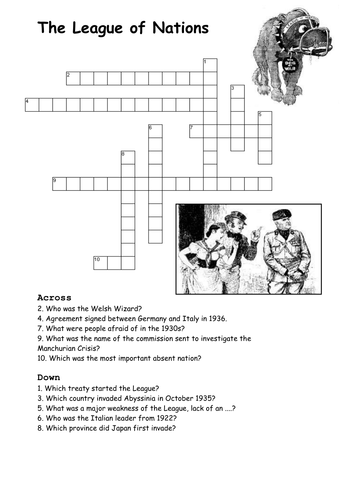 The League of Nations Cross Word