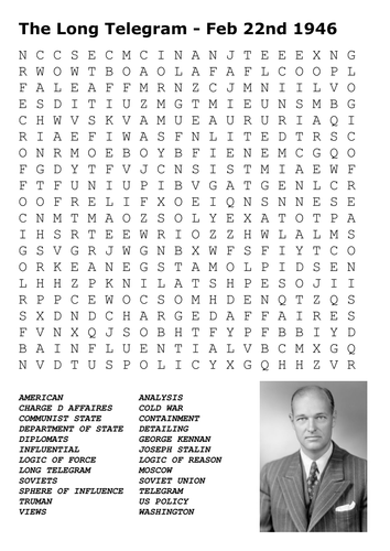 The Long Telegram - Cold War Word Search