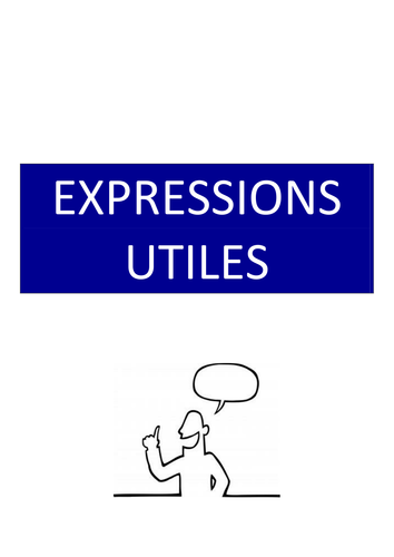 Expressions utiles / Useful expressions / phrases (French / Français) (AS / A Level)