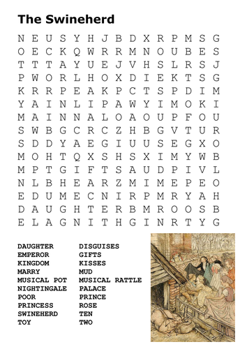 The Swineherd Fairy Tale Word Search