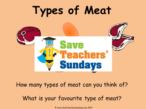 Types of Meat and Cooking Methods KS1 Lesson Plan, Worksheet and PowerPoint