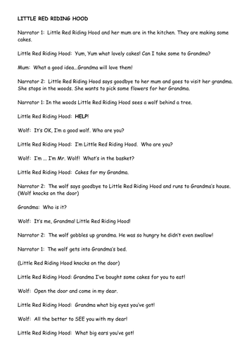 Little Red Riding Hood script