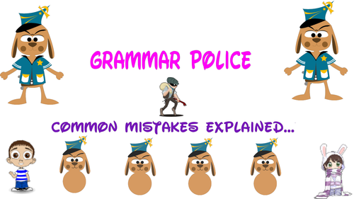 Grammar Police display for your classroom