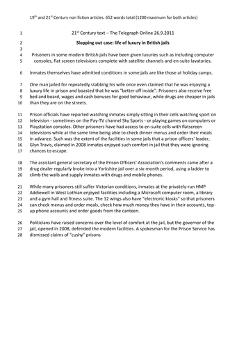 English GCSE Eduqas component 2 19th and 21st century non fiction texts mock paper