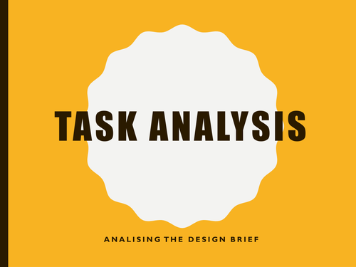 GCSE D&T analysis of the task guide