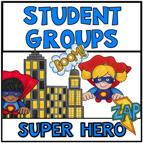 Partner Picking Student Grouping Super Hero Theme