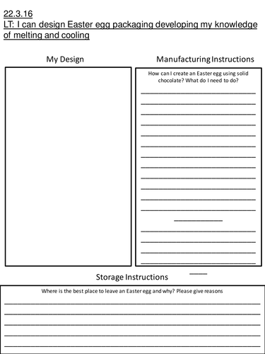 Fictional Easter egg design sheet