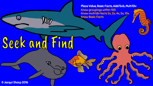 Seek and Find the Sea Animals (Maths)