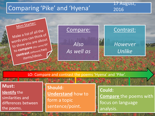Poetry Comparison- Pike and Hyena
