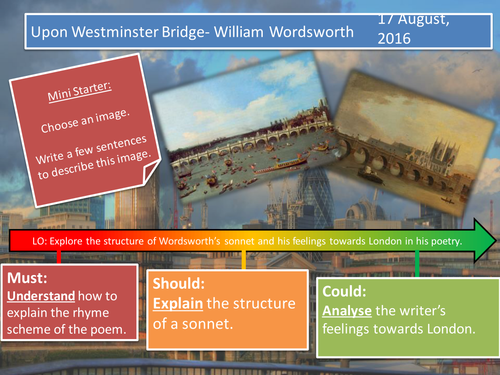 Upon Westminster Bridge- William Wordsworth