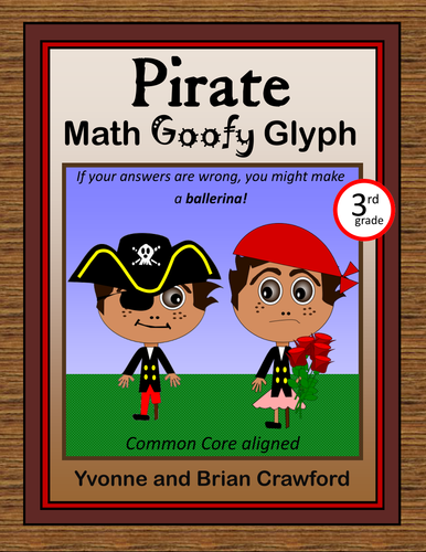 Pirate Math Goofy Glyph (3rd Grade Common Core)