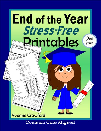 End Of The Year No Prep Printables Second Grade Common Core Teaching Resources